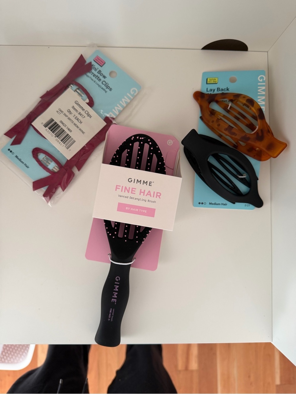 Gimme Fine Hair Vented Detangling Brush - Black